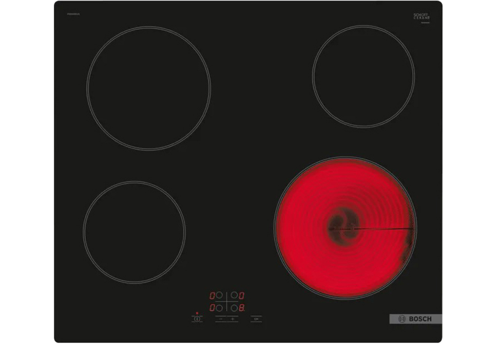 BOSCH CERAMIC HOB PKE61RBA2E [FRAMELESS] Series 4 45x592x522mm