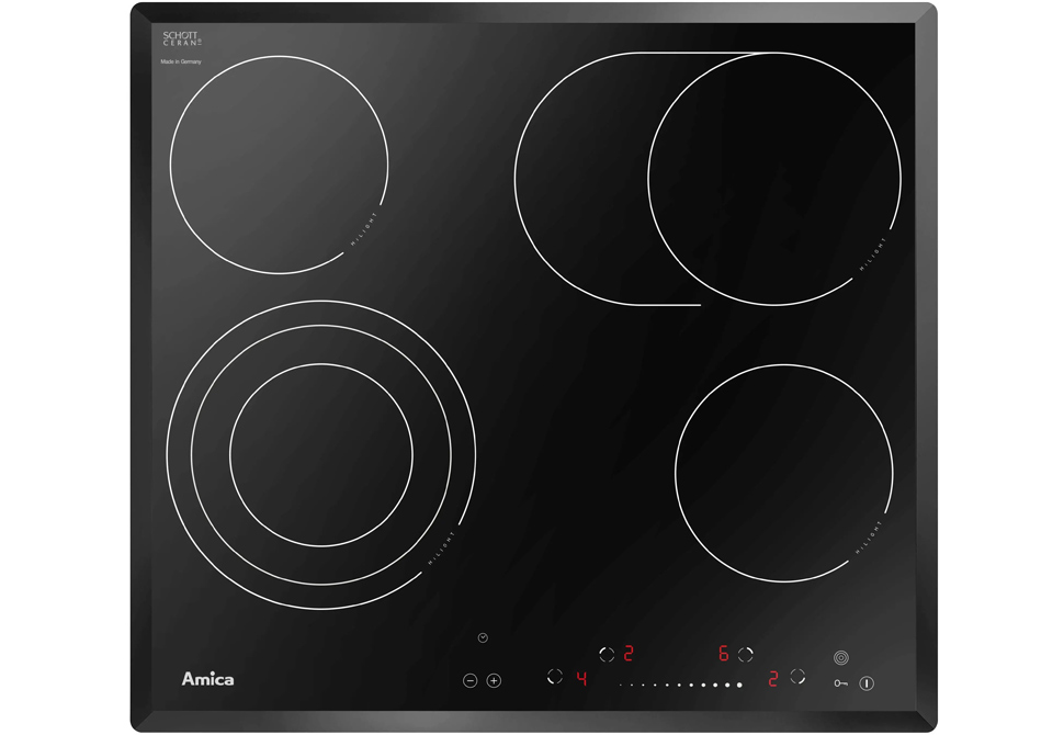 AMICA CERAMIC HOB [7 ZONES] PC6411FTS [FRAMELESS] 592x480x522mm