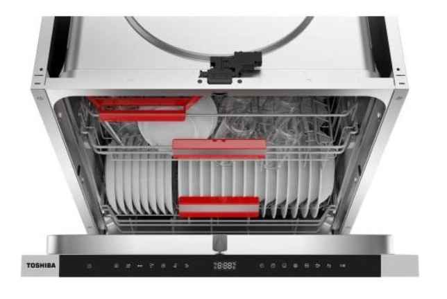 TOSHIBA FULLY BUILT-IN DISHWASHER DW-14B2EE-CZ [D] [14SET] [WARRANTY:5Y] 550x600x850mm