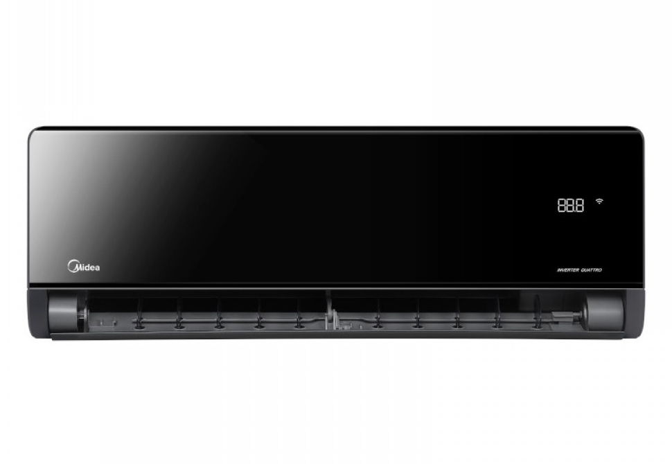 MIDEA PENROSE-AIR BLACK/GLASS 18000BTU AIRCONDITIION UNIT [24-32m²] MSXTBU-18HRFN8-B [WiFi][WTY:5Y]