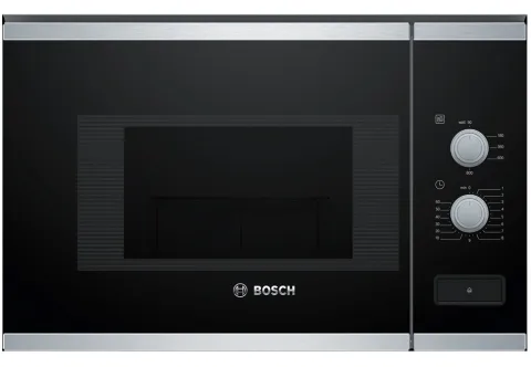 BOSCH 20L MICROWAVE ΟVEN BFL520MSO Series 4 [Built-In][Knobs][800W][Black/Inox]