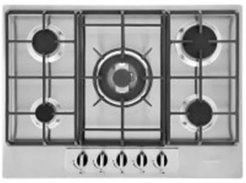 SUPER INOX GAS HOB [4+1 WOK] [75cm] HF5VRSMCG0XS 750x510x155mm
