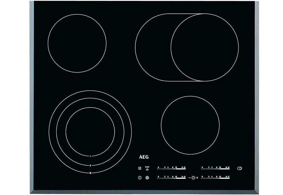 AEG CERAMIC HOB [60cm] [7 ZONES HOB] A-HK654170FB [FACETE] [FRAMELESS] 38x560x490mm