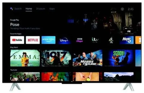 55″ TCL QLED UHD 4K ANDROID [WiFi] [60Hz] TELEVISION 55HG60E