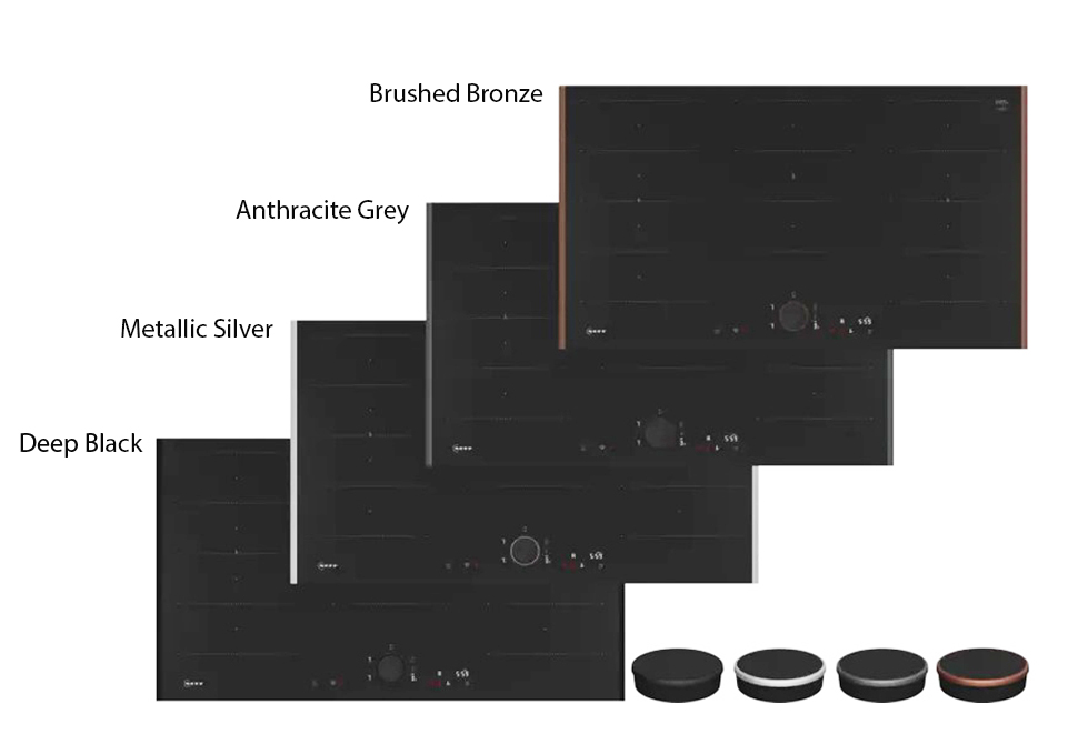 NEFF INDUCTION HOB N90 [90cm] [5 ZONES] T69YYV4CO [WiFi] [FLEX] [+GREY FRAME] 51x934x527mm