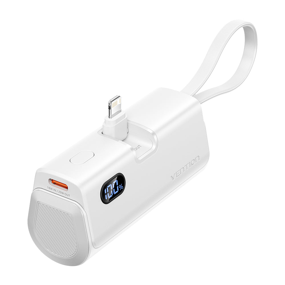 Vention FHRW0 Powerbank 4800mAh 22.5W Foldable Lightning White
