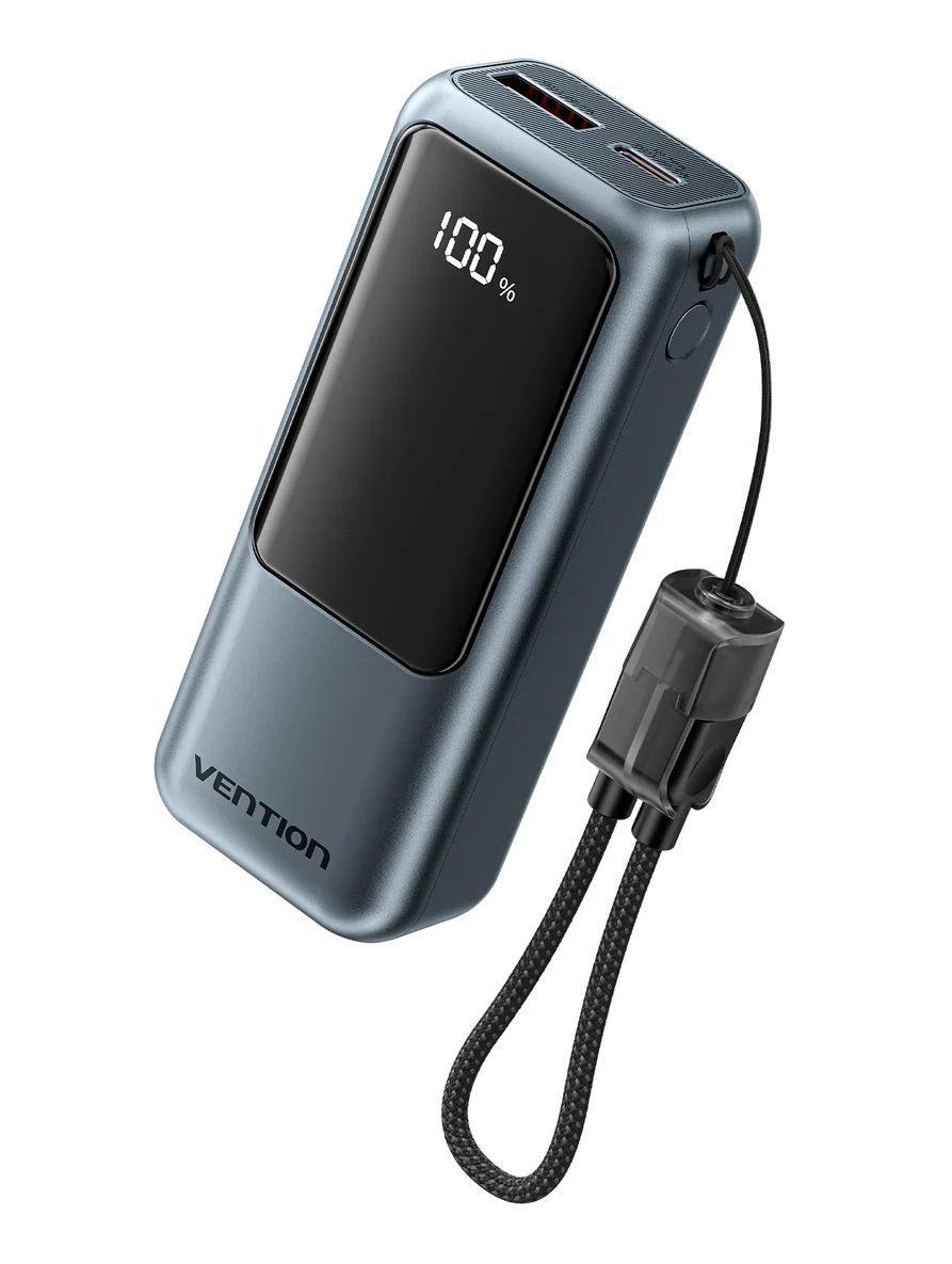 Vention Powerbank 10000mAh 22.5W Built-in USB-C Lanyard + Display FKOH0
