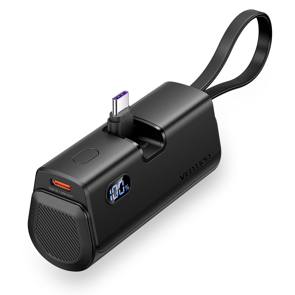 Vention FHQB0 Powerbank 4800mAh 22.5W Foldable USB-C Black