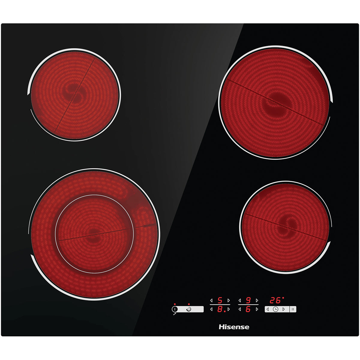 Hisense E6432C Ceramic Hobs Frameless with Locking Function 60x51 cm