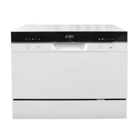 VOX DISHWASHER TABLE TOP, F, 6 SETS, 5 PROGRAMS, DELAYED START 2, 4, 6, 8H, HxWxD 438 X 550 X 500 MM, WHITE