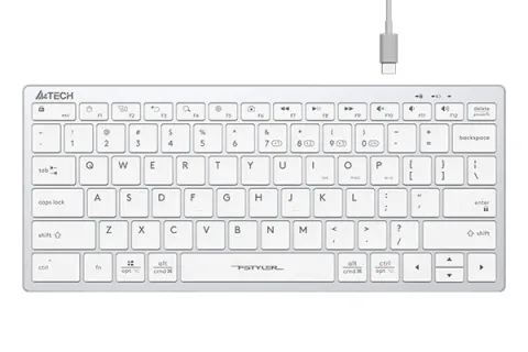 A4TECH, FBX51C WHITE KEYBOARD FSTYLER COMPACT DUAL MODE BT/WIRELESS 2.4G