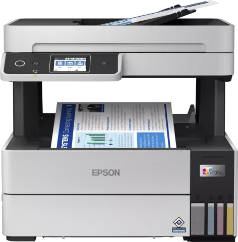 EPSON C11CJ88403 Printer All-in-One with Fax Ecotank L6490, White