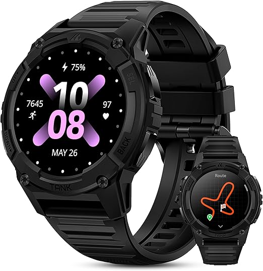 Kospet TANK S2 Rugged Smartwatch GPS Silicone Black