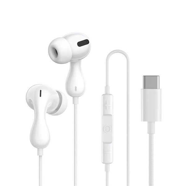Baseus Headphones In Ear Wired Type C HiRes CZ20 White