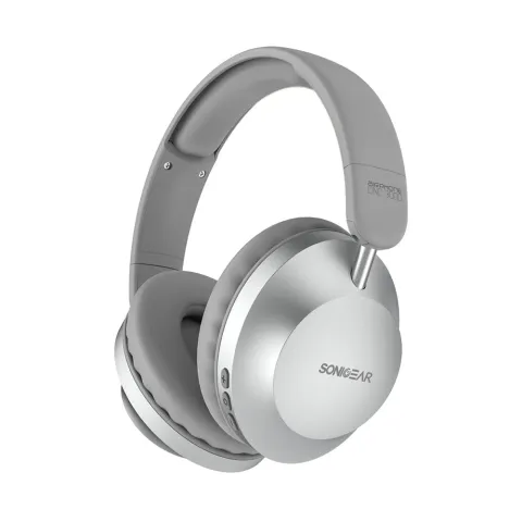 SonicGear DNC3000 Headphones Bluetooth AIRPHONE Platinum Silver