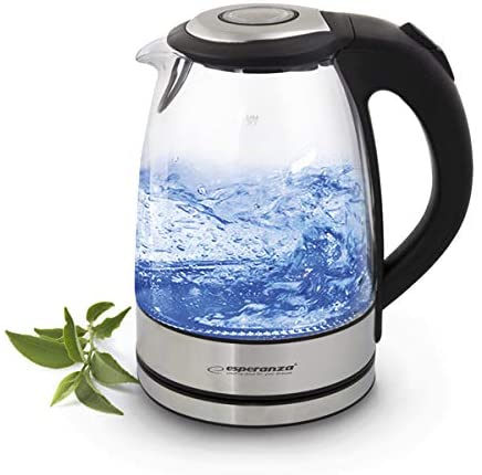 ESPERANZA ELECTRIC KETTLE YOSEMITE 1.7L GLASS LED LIGHT