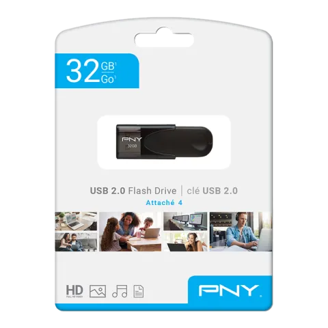 PNY Attache 4 USB 2.0 Stick 32GB Black