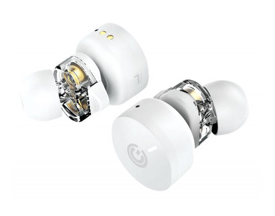 SonicGear HYPERBASS Earphones - TWS 7 - Dual Driver Sweatproof White