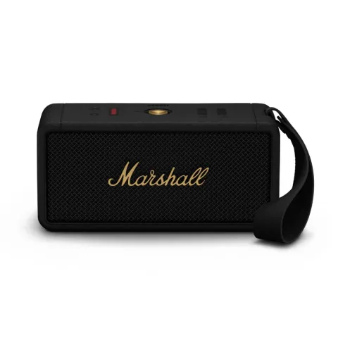 Marshall Middleton Waterproof Bluetooth Speaker 60W with Battery Life up to 20 hours Black and Brass