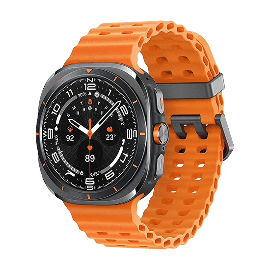 Samsung Galaxy Watch Ultra L705 47mm LTE – Titanium Grey (with Orange Rubber Strap )