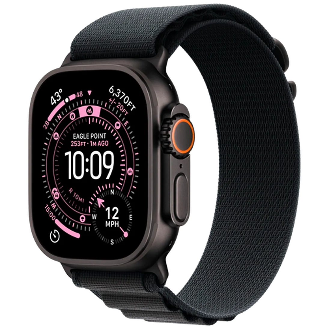 Apple Watch Ultra 3 49mm Black (Black Nylon Strap S)