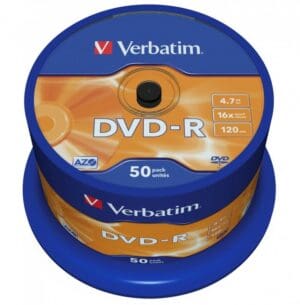 Verbatim DVD-R 4.7GB 16X 50-Pack Spindle Matt Silver 43548