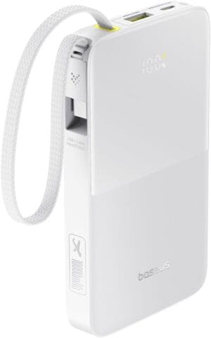 Baseus Powerbank 22.5W 10000mAh + Display EnerFill FC51 Bipow2 Pro White