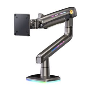 NBMounts F5 Gaming Series Single Arm RGB Monitor Desk Mount Heavy Duty up to 20kg