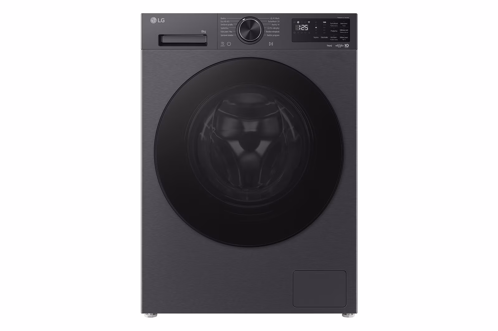 LG F2X50S8TBB AIDD, TurboWash , Slim , Washing Machine , Anthracite , 8kg , 5 YEARS GUARNTEE, 10 YEARS GUARANTEE MOTOR