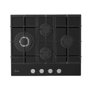 MIDEA MG60GM097AH1B Glass Gas Hobs, Black , 5 YEARS WARRANTY