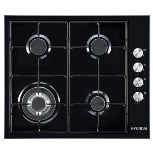HYUNDAI HYGH-6041B  Gas Hobs, Black , 5 YEARS WARRANTY