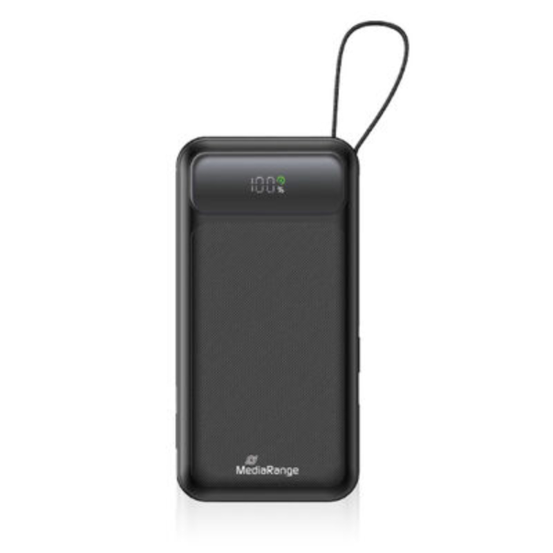 MEDIARANGE POWER BANK 20,000mAh USB-C FAST CHARGING MRMA756 - BLACK