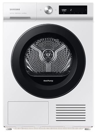 SAMSUNG DRYER 9KG, BLACK DOOR, WHITE