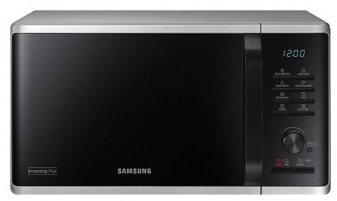 SAMSUNG MICROWAVE MG23 GRILL 23L, STS SILVER & BLACK GLASS