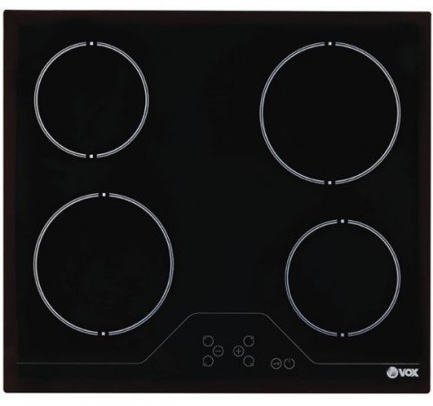 VOX HOB ELECTRIC, 60CM CERAMIC BUILT IN, BLACK
