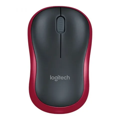 LOGITECH MOUSE WIRELESS M185 BLACK/RED ( 910-002237 )