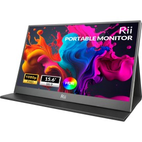 Rii Monitor Portable 15.6" Full-HD with USB-C/HDMI & Case/Stand RS100