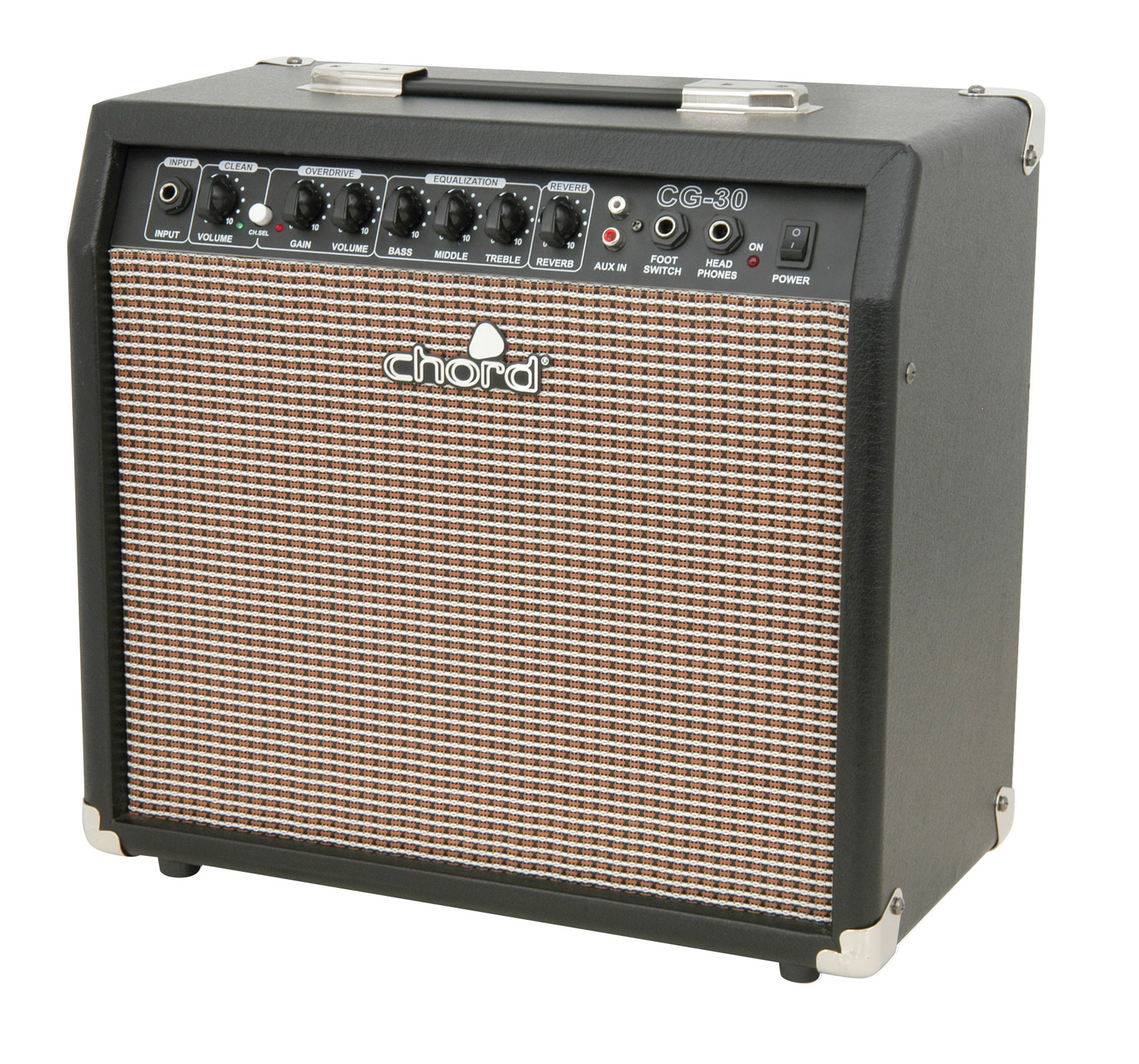 Chord CG-30 Vinyl Guitar Amplifier with 10'' Speaker Equaliser & Footswitch Input 173.046UK