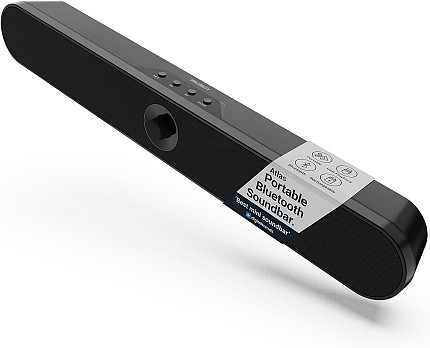 Majority ATLAS Portable PC/TV Soundbar 20W Bluetooth, USB & AUX, 8hr Battery Life