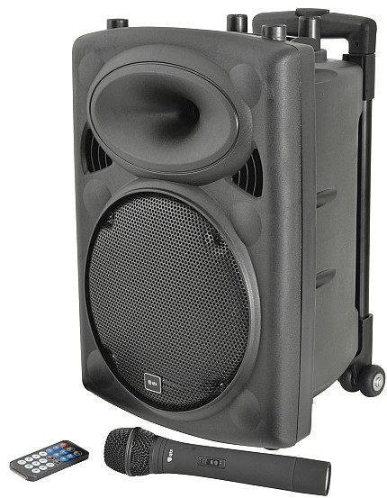 QTX QR10PA 10'' Professional Portable Karaoke & PA Speaker with 1x Wireless Microphone, Bluetooth USB & FM 178.839UK