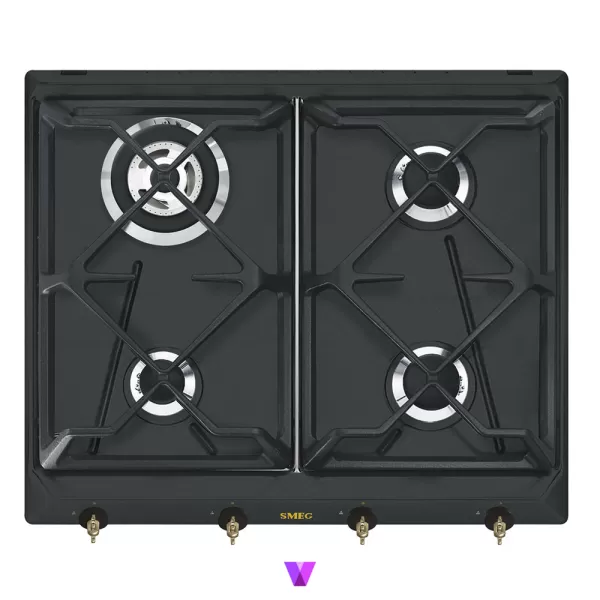 Smeg Gas Hob Coloniale Series - 60cm, Anthracite