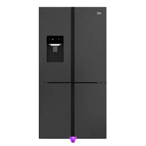 Beko 4-Door Refrigerator - Black Inox