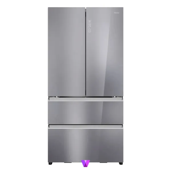 Haier 4-Door Refrigerator French Door Series 7 - Glass Silver