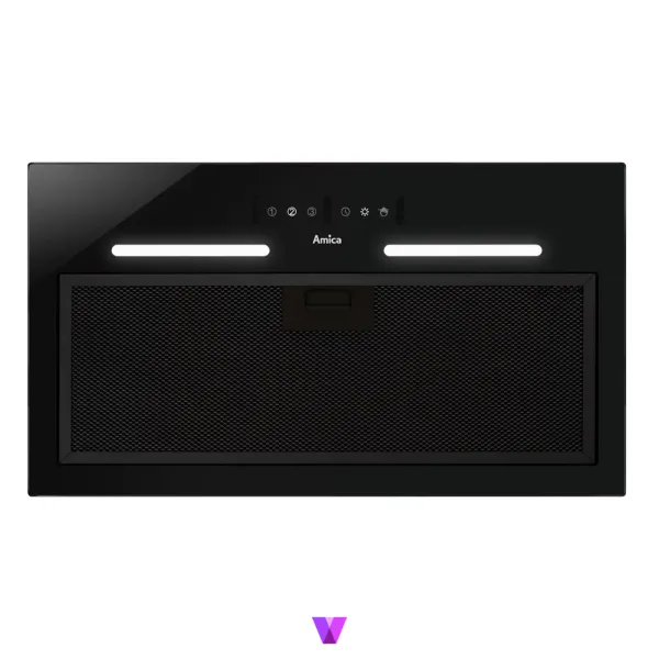 Amica Built in Hood - 55cm, Glass Black