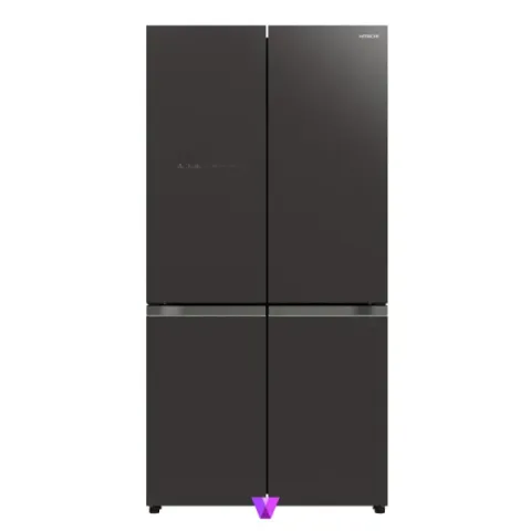 Hitachi 4-Door Refrigerator - Glass Mauve Gray