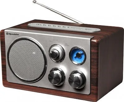 Roadstar HRA-1345 Retro Desktop Radio Power/Battery with USB Brown