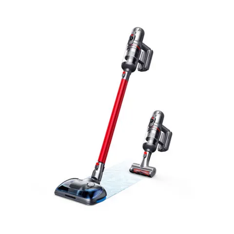 PUPPYOO T12 Pro Rinse , 2 in 1 HandStick Vacuum Cleaner with Mopping Head, Red