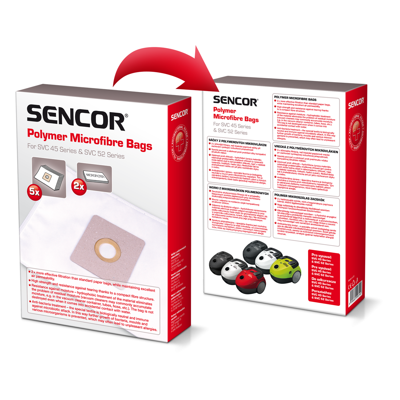 Micro Fiber bags Sencor, SVC 45/52