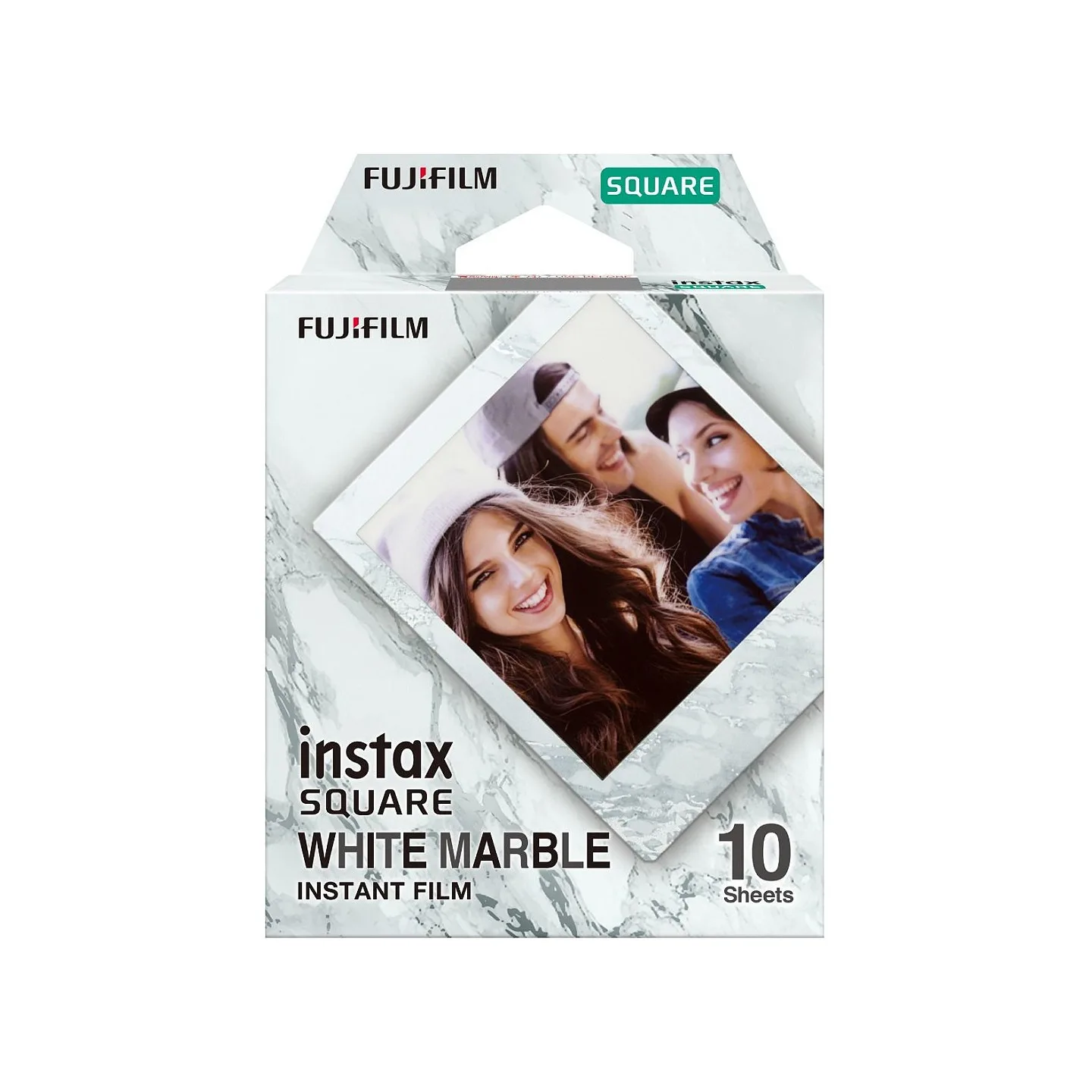 1 Fujifilm instax Square Film white marble
