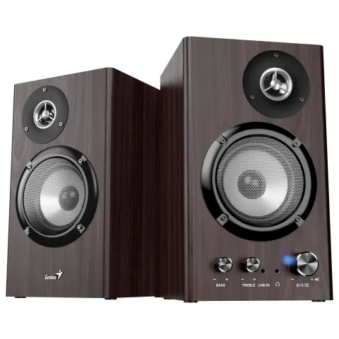 Genius PC Speakers 2.0 50W Aux & BT SP-HF1812BT Brown Wood